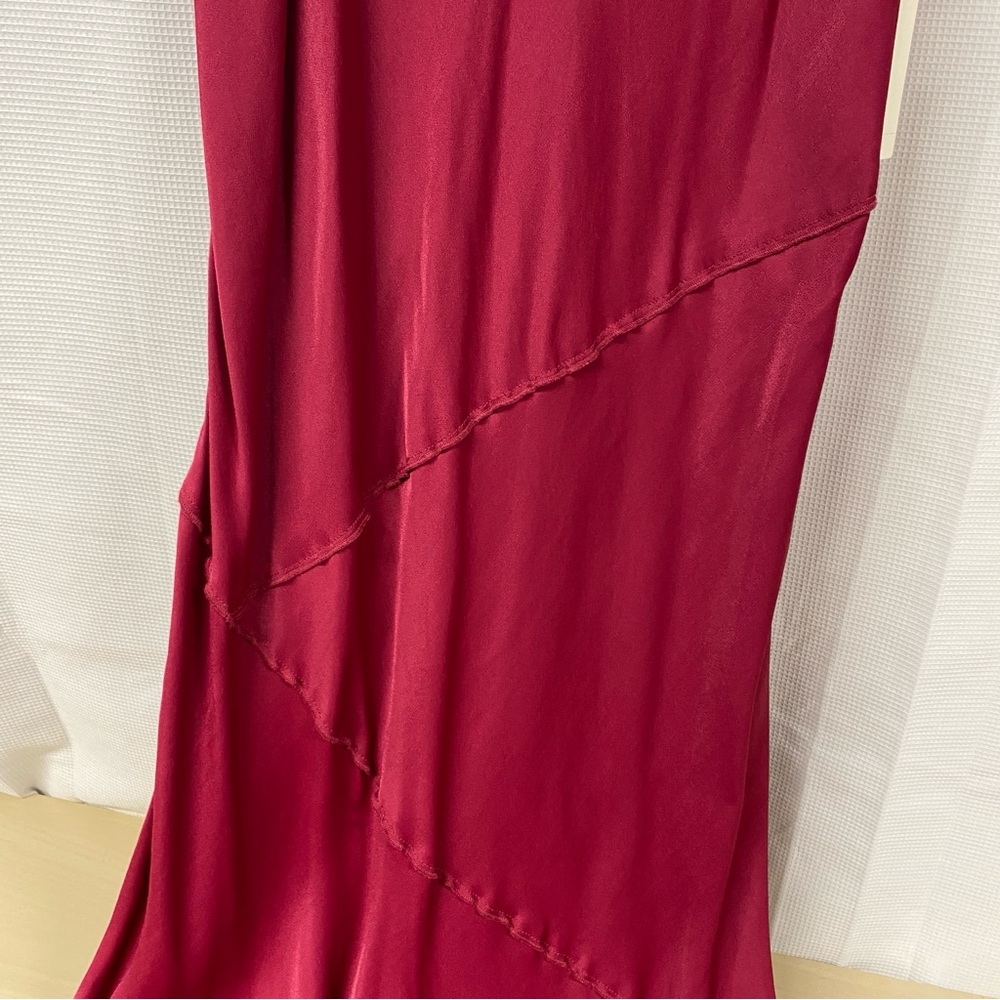 NWT Saturday Sunday Anthropologie Satin Slip Dress Women’s Medium Raspberry Pink - Picture 2 of 6